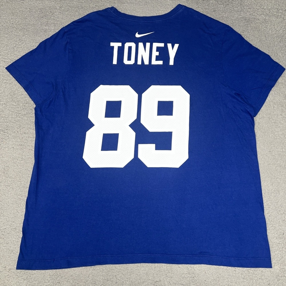 The Nike Tee New York Giants Kadarius Toney T Shirt Men's‎ 2XL XXL Blue #89 NFL